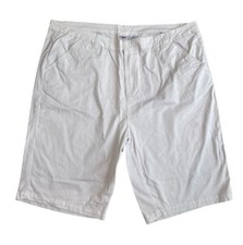 Attitude Unknown Long Shorts W/Pockets Women Plus Size 24 White Cotton Spandex