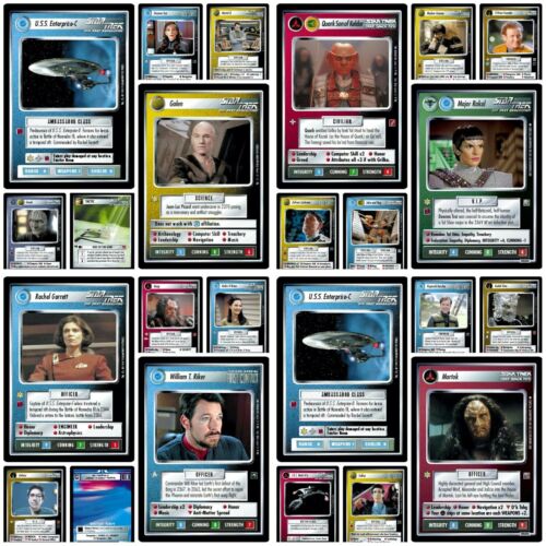 Star Trek CCG Decipher Single Rare Cards TNG DS9 Voyager Original Series Movies - Foto 1 di 251