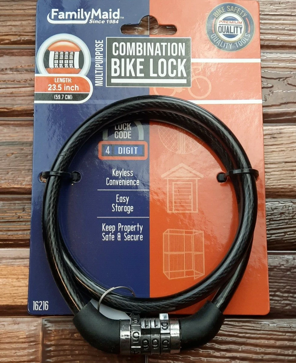 Heavy duty combination bike lock sale