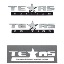 FITS 2PC 3D TEXAS EDITION EMBLEM CHEVY SILVERADO SIERRA TRUCK UNIVERSAL DECAL