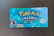 Replacement label for Pokemon Emerald Sticker GBA Gem effect