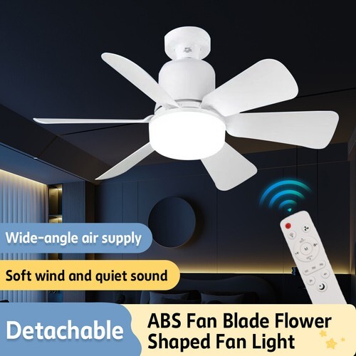 Ceiling Fan 40W E27 Socket Fan with Dimmable LED Light & Remote Controller AU - Picture 11 of 15