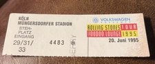 ROLLING STONES RARE CONCERT TICKET STUB COLOGNE, GERMANY 06/20/1995