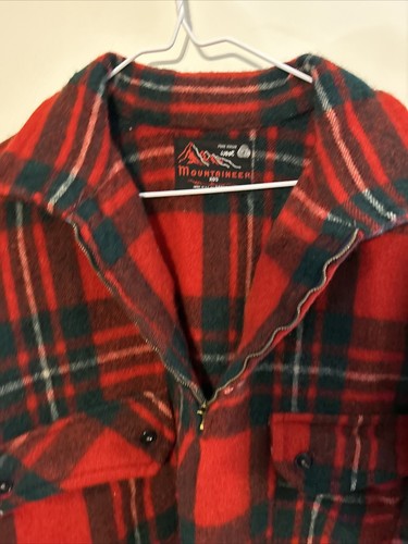 Vtg Mountaineer 60/70s Tartar Wool 3/4 Jacket/flannel plaid Men’s Xl - Picture 14 of 16