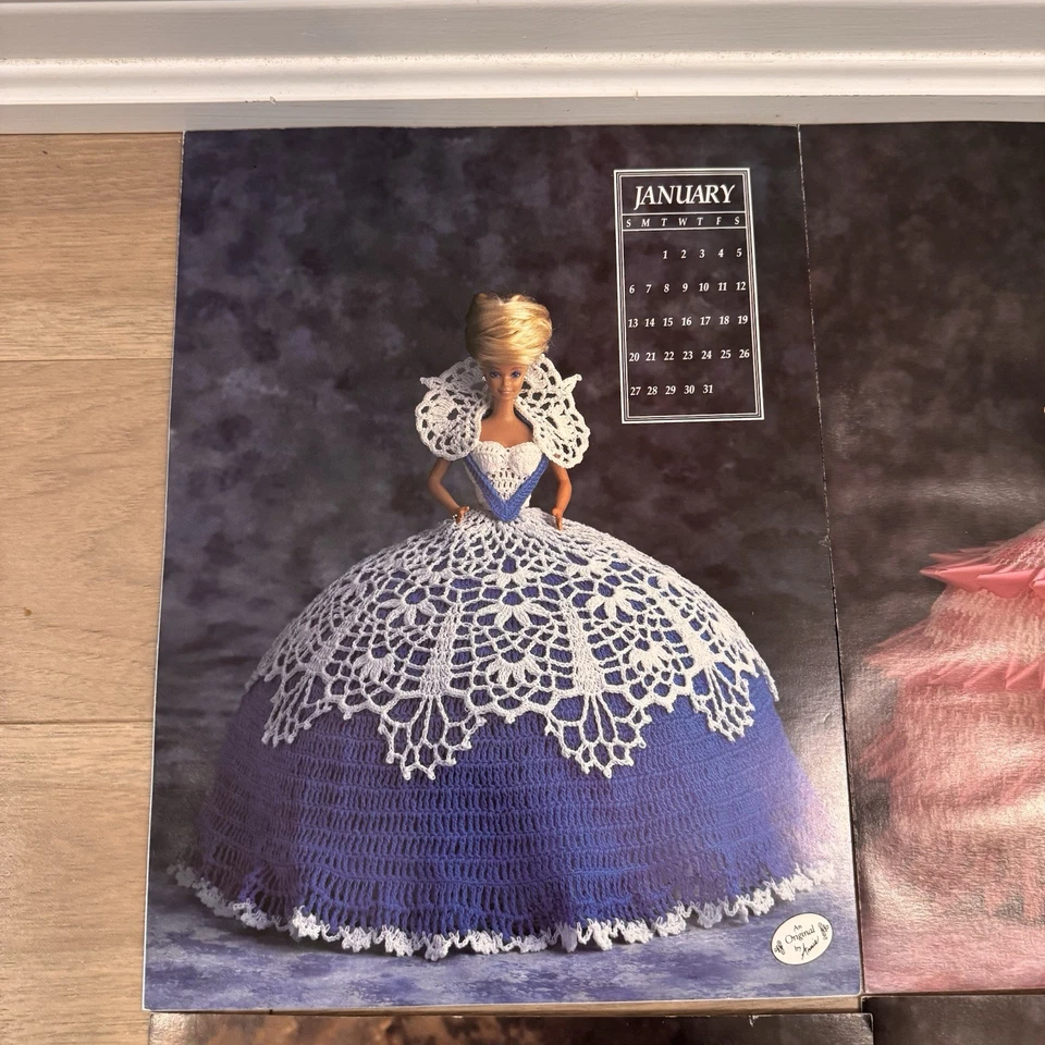 Vestido de boneca Annies Attic moda Miss 1991 folheto padrão crochê completo - Imagem 4 de 4