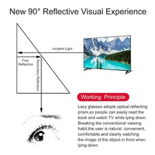 Lazy Glasses Horizontal Prism Reading Glasses for Lying Down in Bed HD Vision