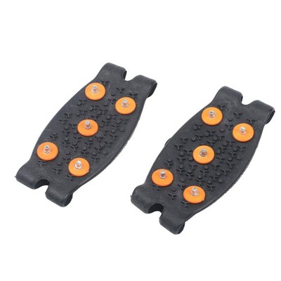 Zum Eisangeln 5 Zähne Steigeisen Easy Slip-On Manganstahl Nieten TPE Zug
