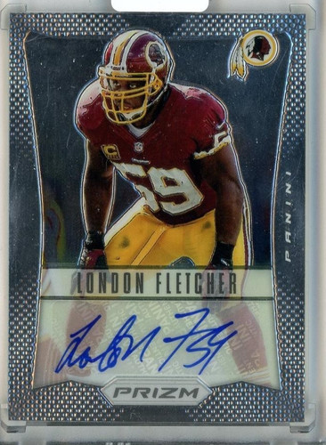 London Fletcher #46 2012 Panini Prizm Autograph card