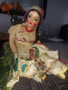 1940s Antique Composition Haunted Doll Hispanic