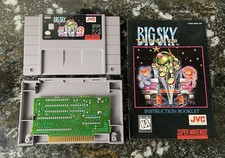 Big Sky Trooper (Super Nintendo, 1995) SNES AUTHENTIC CARTRIDGE & MANUAL NICE!!