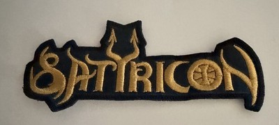 SATYRICON, GOLDEN BAND LOGO, 4X1.5 INCHES, EMBROIDERED PATCH