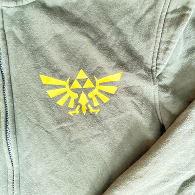 LIFE UNDER ZEN （LUZ） TRIVAL HOODY The Legend of Zelda Hoodie Adult XL Green Zip Cosplay Tri Force