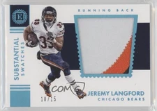 2016 Panini Encased Substantial Swatches Sapphire 10/15 Jeremy Langford #8 gn1