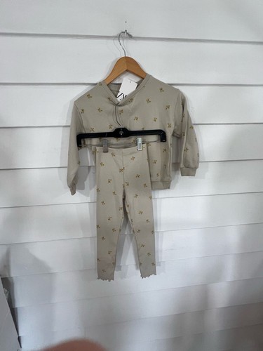 New ZARA Kids Girls Floral Sweatshirt Pullover leggings Set Size 4 5 years Y809B - Picture 20 of 24