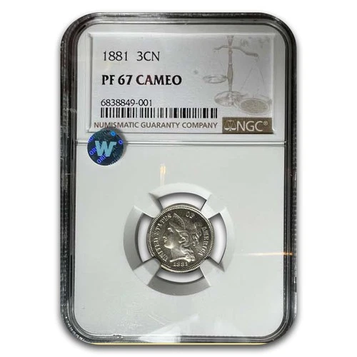 1881 Three Cent Nickel PF-67 Cameo NGC