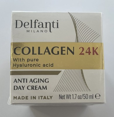 COLLAGEN 24K WITH HYALURONIC ACID, ANTI AGING, DAY CREAM, ITALY. FREE SHIPPING
