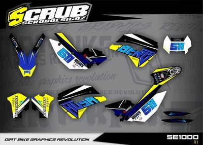 Husaberg Dekor FE 390 450 570 - 2009 2010 2011 2012 Enduro Grafik Aufkleber