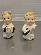 Set of 2 Ucagco Japan Vintage 60’s Porcelain Boy Band Accordian Guitar 