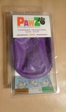 PawZ Dog 8 Disposable Reusable Boots large purple