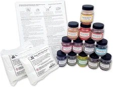 Jacquard Procion Tie Dye Powder 13-Color Set 2/3oz Jars & Soda Ash 