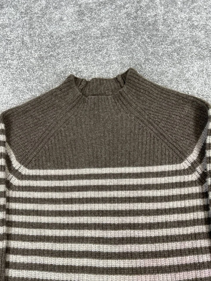 Suéter Wyeth para mujer grande marrón tejido lana pulóver Foto 2 de 4