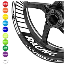 GP04 Gloss White Decal Wheel Stickers For Kawasaki Z800 13 14 15 16 17 18 -MC