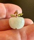 Jade and Peridot Green Apple Pendant Necklace in 14K Gold, Hong Kong — photo 6