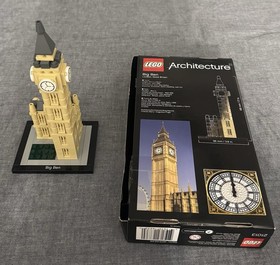 LEGO Architecture Big Ben 21013, Guggenheim 21004, and Visual Dictionary USED