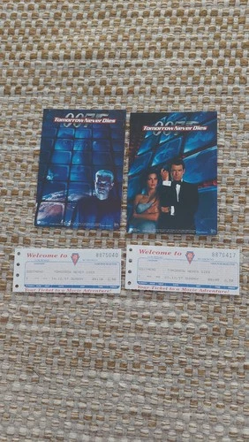 James Bond 007 Tomorrow Never Dies cinema tickets and promo lobby cards