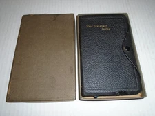 c1930 - The New Testament and Psalms, CAMBRIDGE In box, Leather cover