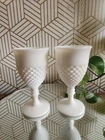 Westmoreland English Hobnail Milk Glass 6" Water Goblet 8 oz. Vintage