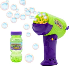 Gazillion Mini Hurricane Bubble Blower – Handheld 2-in-1 Bubble Machine with S