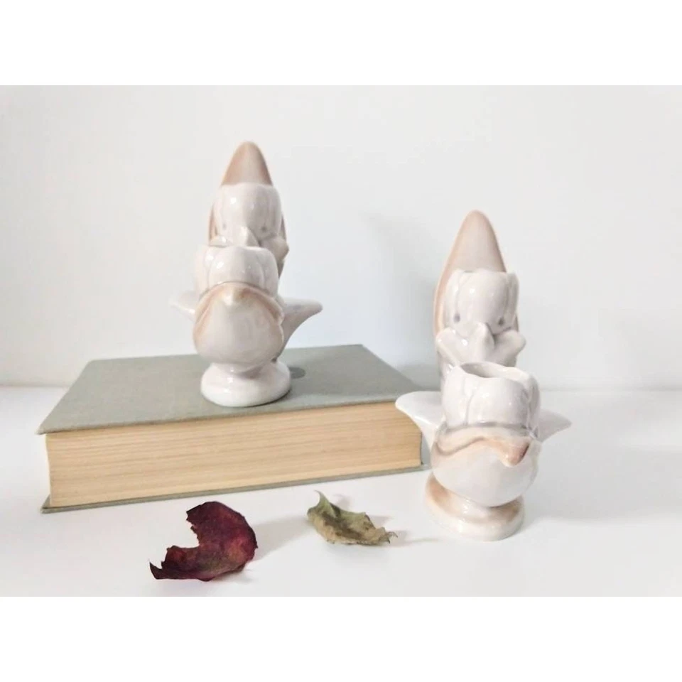 Vintage Roselane California Pottery Double Tulip Candle Holder Set Pasadena - Image 4 of 4