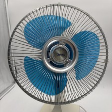 Ventilador de hoja azul translúcido oscilante LASKO 12" de colección funciona muy bien