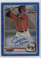 2020 Bowman Chrome Sapphire Edition Prospect Connor Cannon #BSPA-CC Auto 1cc7