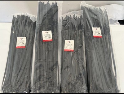 400tlg EXTREM Schwerlast Kabelbinder Set 7,6 & 9,0 mm UV-beständig Heavy Duty