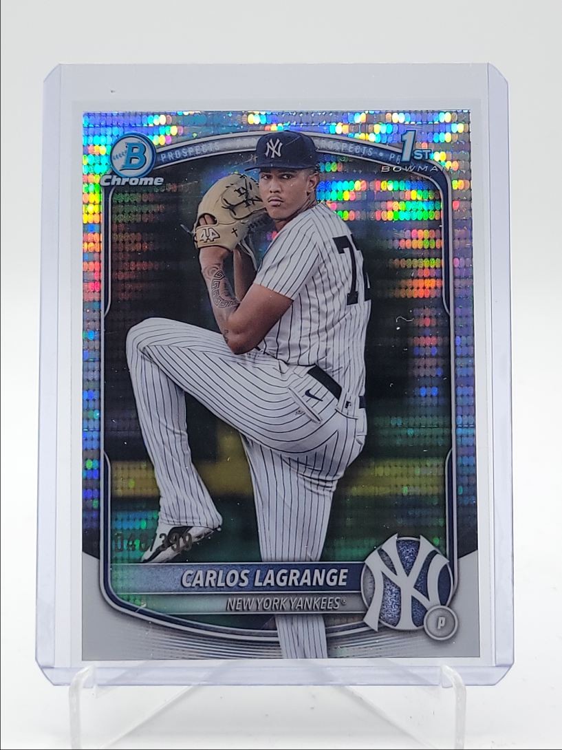 CARLOS LAGRANGE 2025 BOWMAN CHROME 1ST PULSAR REFRACTOR YANKEES /399 Q5369