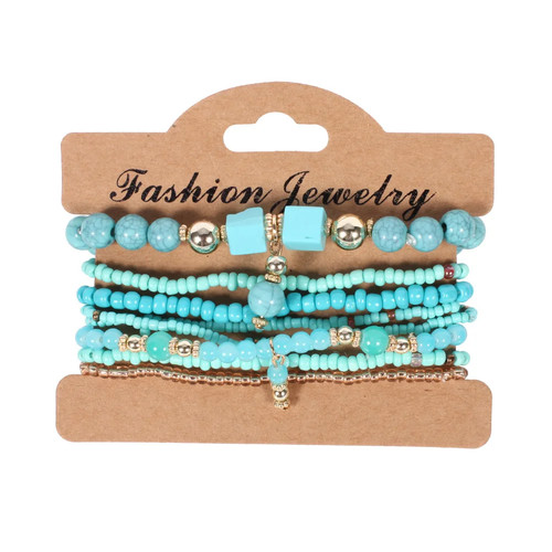 Juego de pulsera de cuentas bohemias hechas a mano para mujer cadena de cuentas coloridas de verano - Imagen 11 de 39