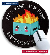 Gctriki Dumpster on Fire Small Mouse Pad, Funny Office Desk Gifts Decor