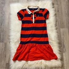 Nautical Striped Sailor Girls Dress Size 12