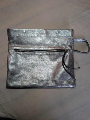 Gianni Chiarini Firenze Tasche Echtleder Metallic Silber - Made in Italy