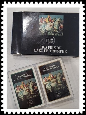 Vintage 2 Decks Playing Cards Modiano CIGA PRIX De L Arc De Triomphe Horse Race