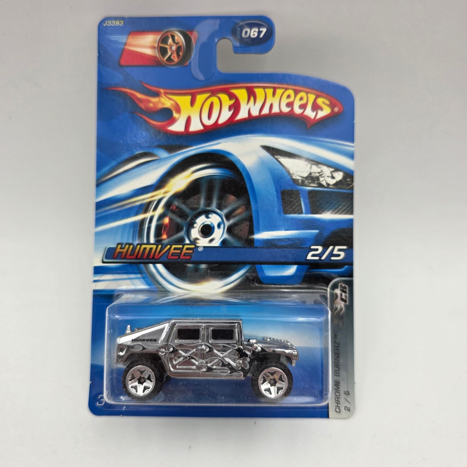 Hot Wheels Humvee Chrome Diecast 2/5 067 Carded New Sealed Mattel Collectible