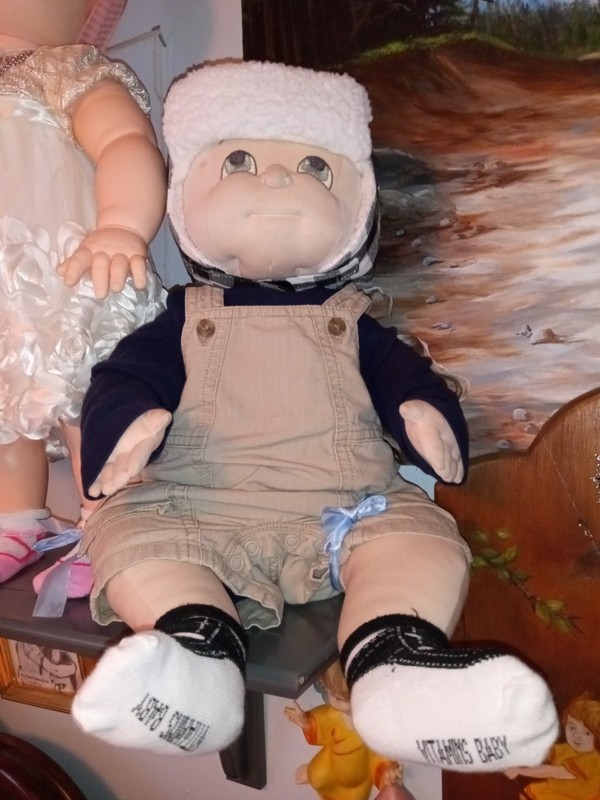 Big Beautiful handmade soft boy doll in great condition for age , made well....