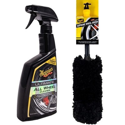 Meguiar's  Ultimate Wheel Cleaner Felgenreiniger + Supreme Felgenbürste Large