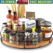 Lazy Susan Organizer 360  Spinning Non-slip Spice Rack Kitchen Storage Turntable