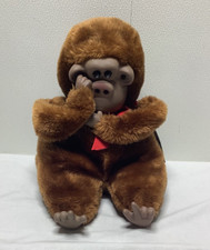 VTG Russ Rutherford Red Bow Gorilla Monkey Plush Thumb sucking Vinyl face