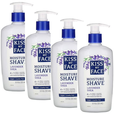 Kiss My Face Moisture Shave Lavender Shea 11 fl oz Each (Pack of 4)