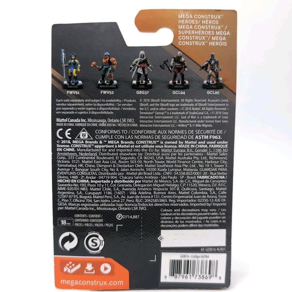 Mega Construx Hellboy 2018 Series 4 GDB16 Figure Pack – New Sealed - Image 2 of 2