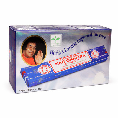Incense Sticks Satya Nag Champa 12 Pack Box 180g Original 15g Each